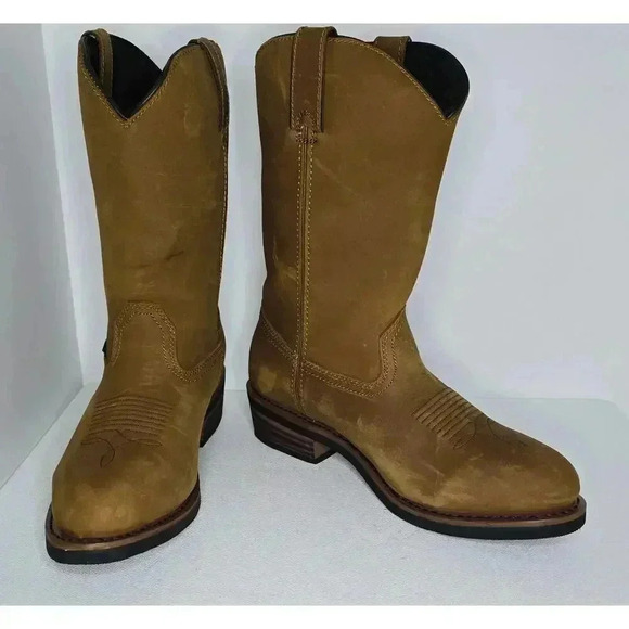 Dan Post Albuquerque Waterproof Work Boot DP69681, Distressed Mid Brown Sz 10 D - Picture 1 of 13